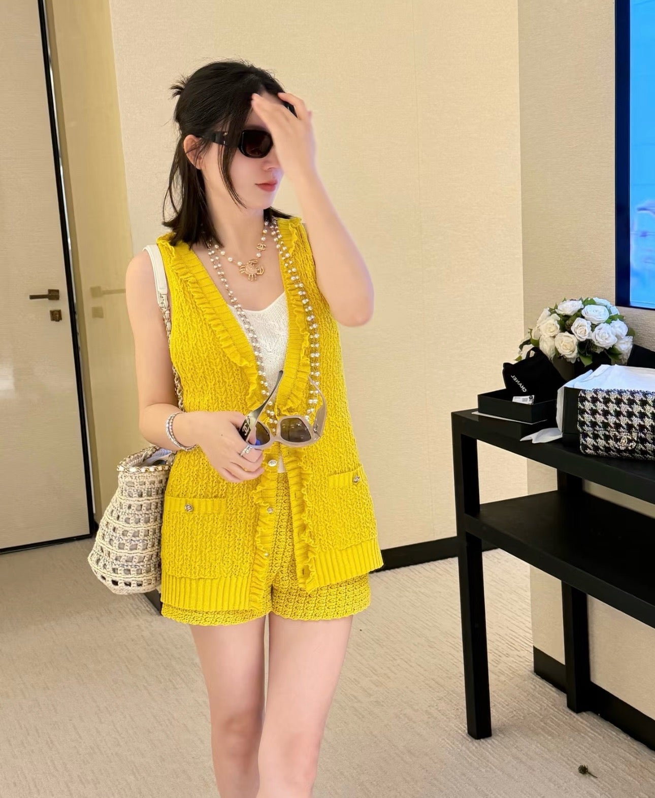 C*nel 25ss crochet sleeveless top