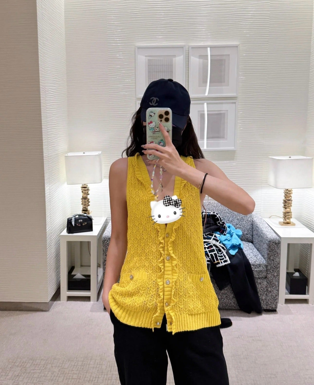 C*nel 25ss crochet sleeveless top