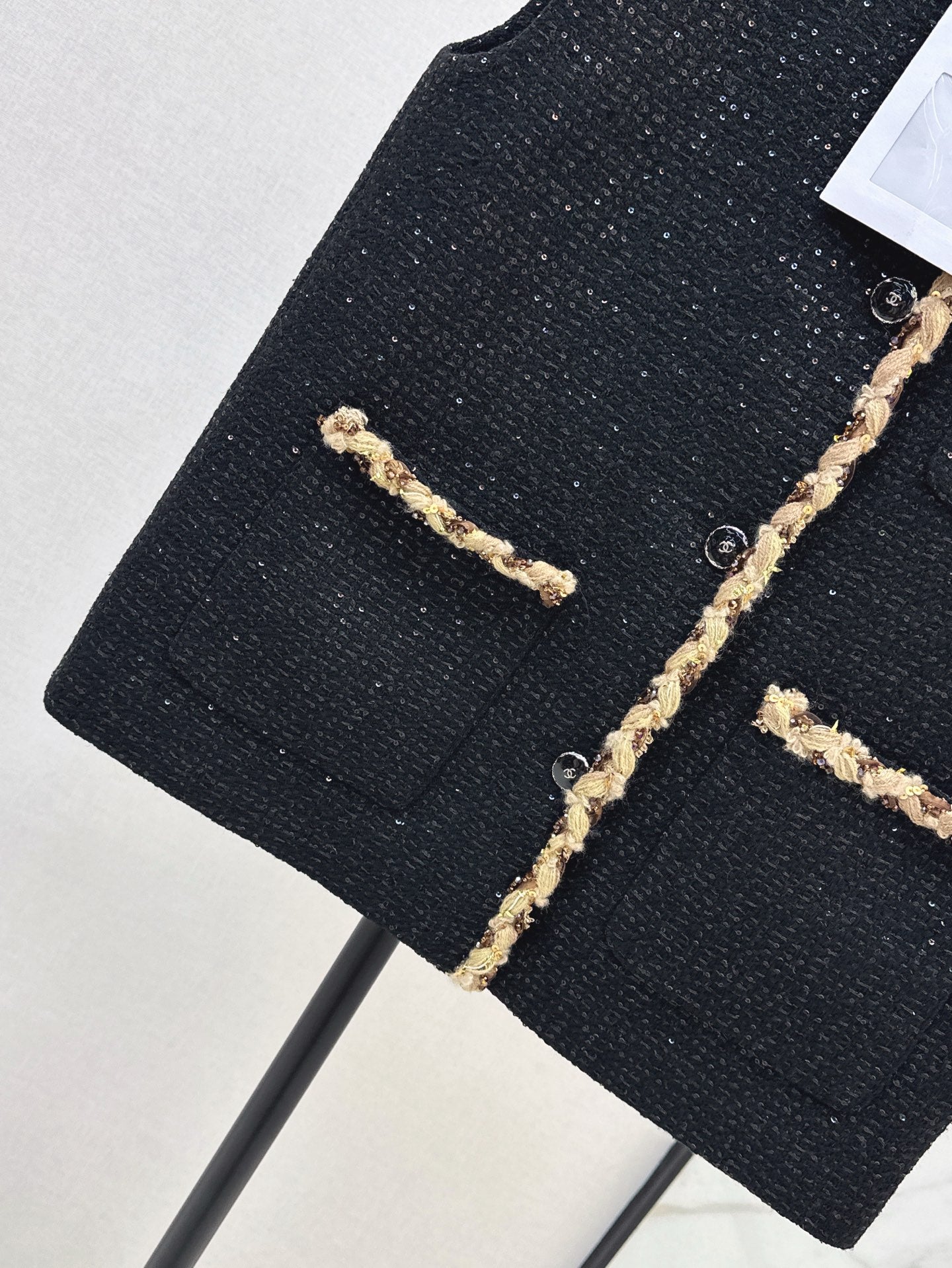 C*nel 25ss sequins tweed vest