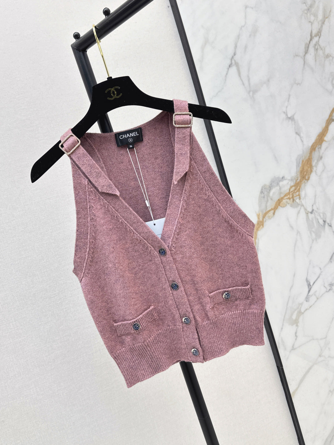 C*nel 25ss sleeveless cardigan