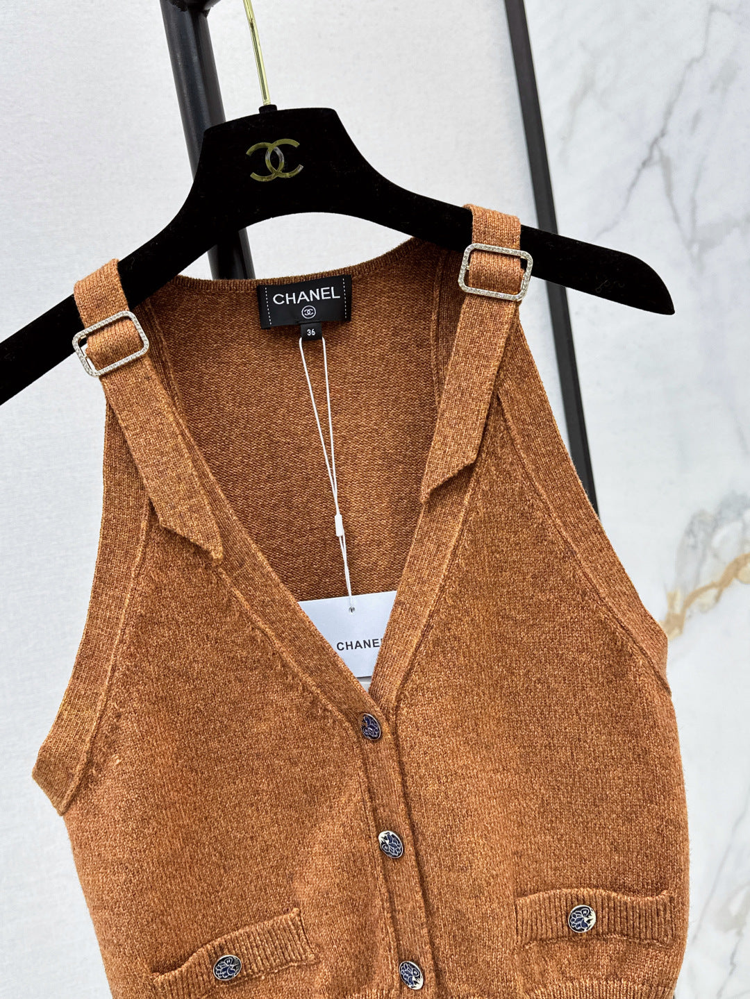 C*nel 25ss sleeveless cardigan