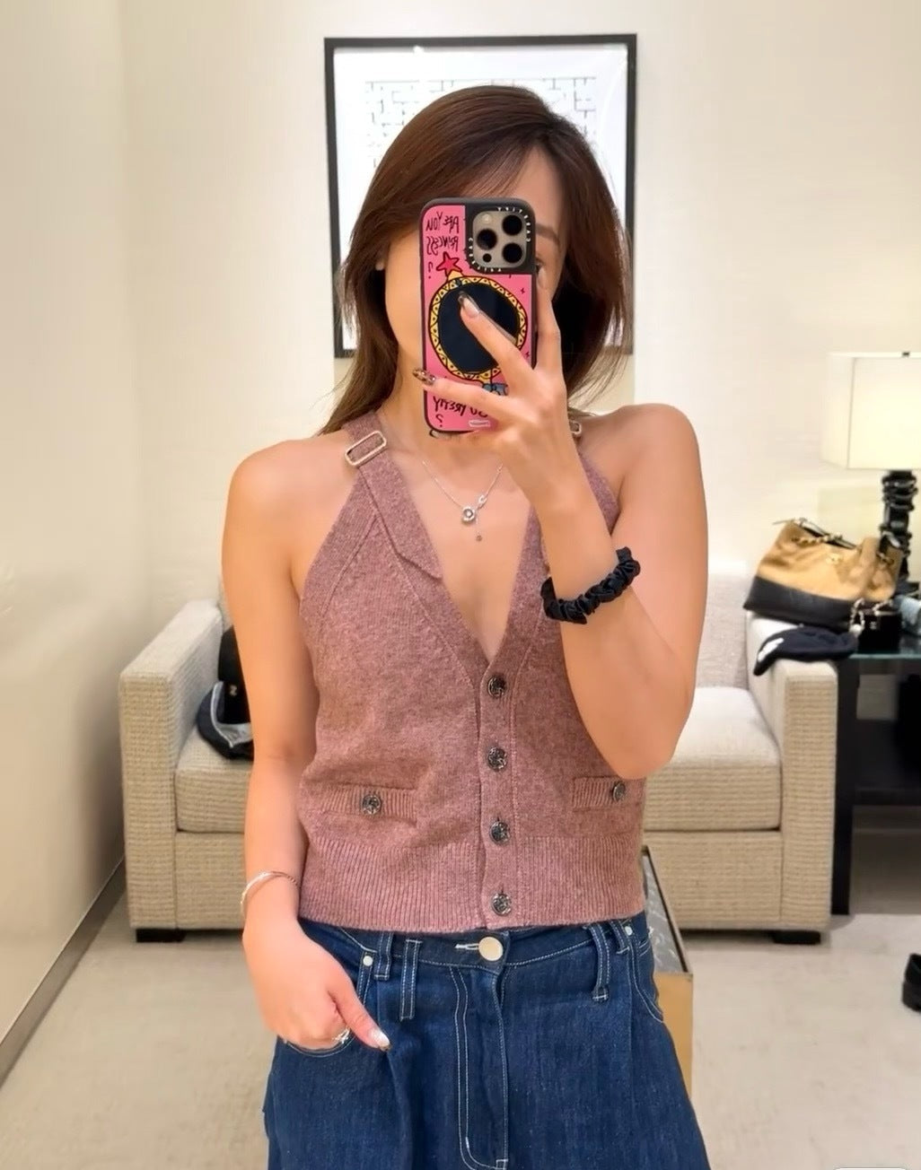 C*nel 25ss sleeveless cardigan