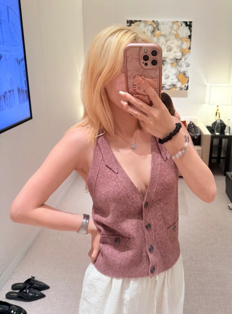 C*nel 25ss sleeveless cardigan