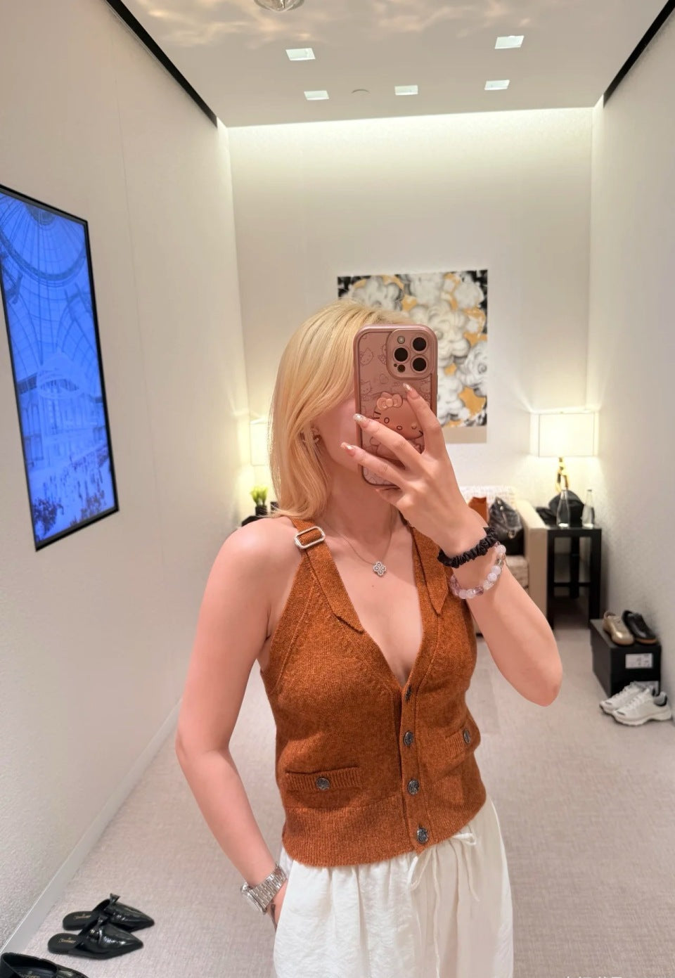 C*nel 25ss sleeveless cardigan