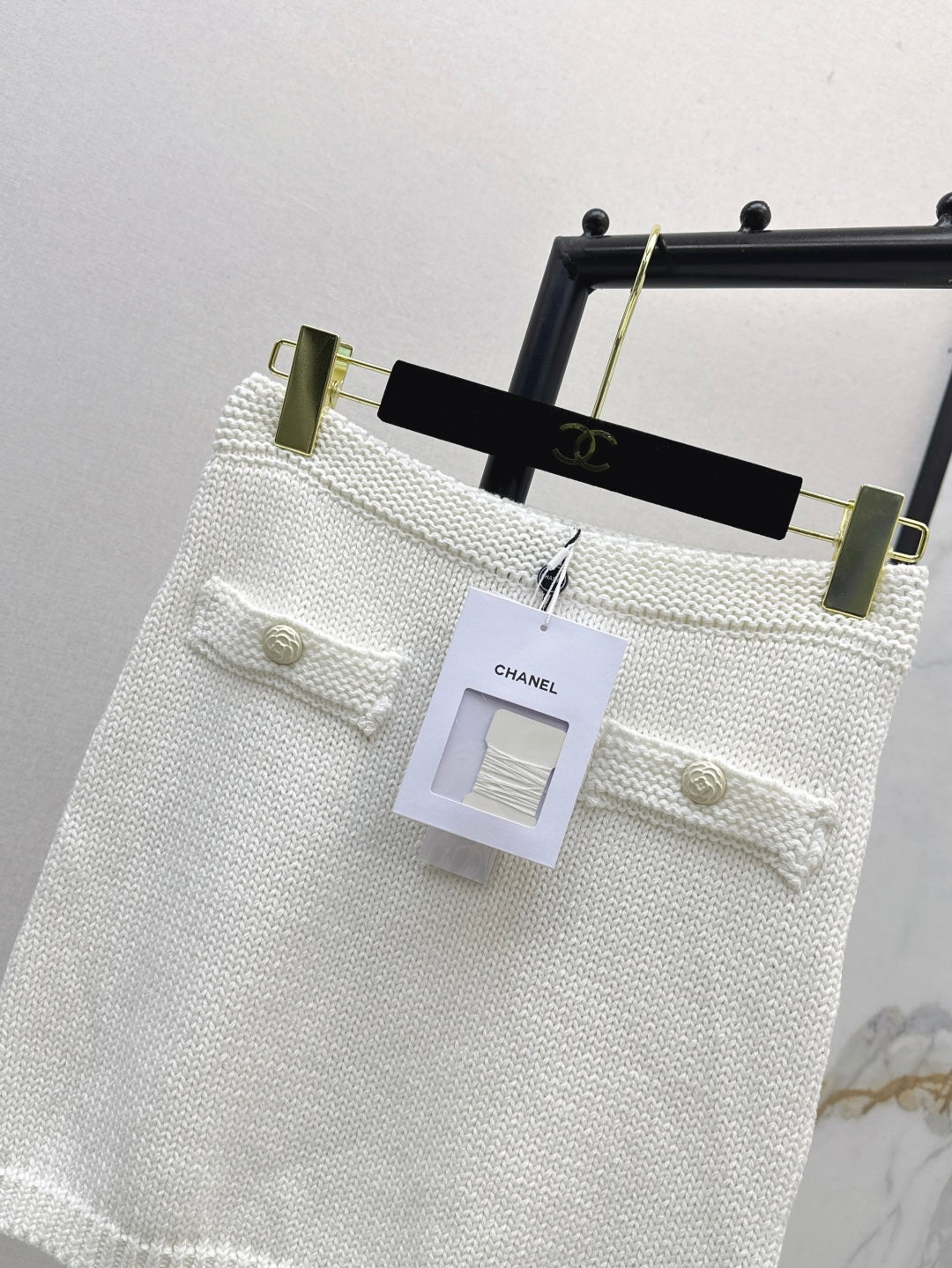 C*nel 25ss knitted miniskirt