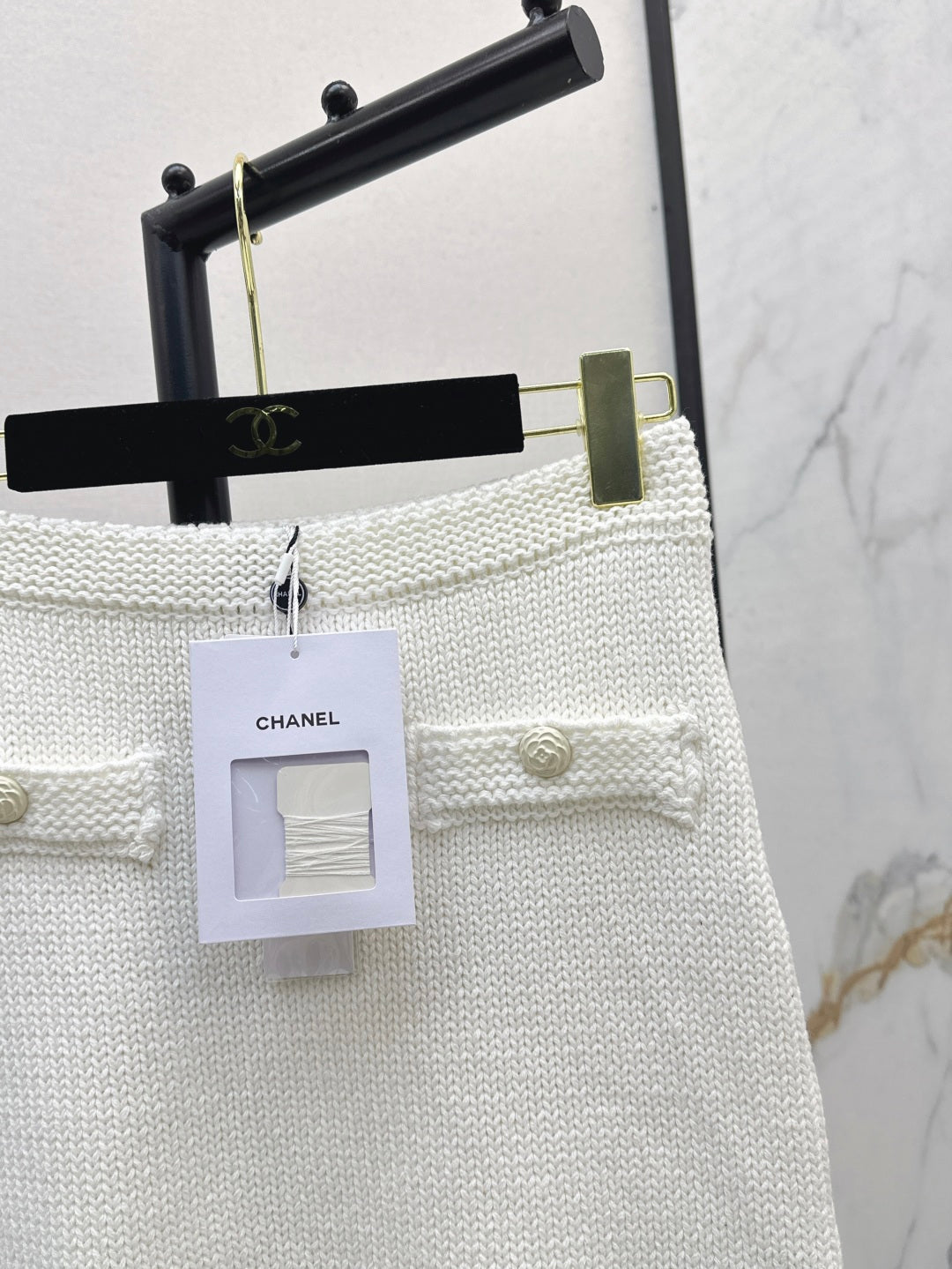 C*nel 25ss knitted miniskirt