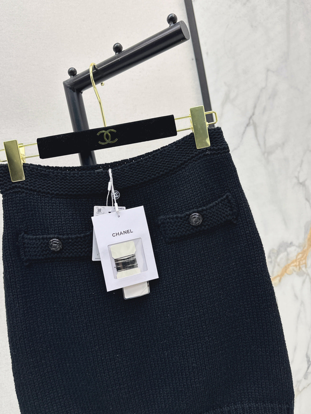 C*nel 25ss knitted miniskirt