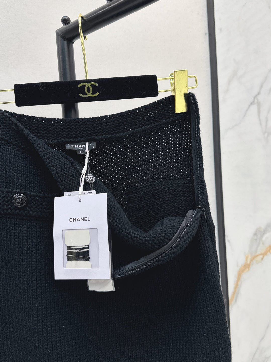 C*nel 25ss knitted miniskirt