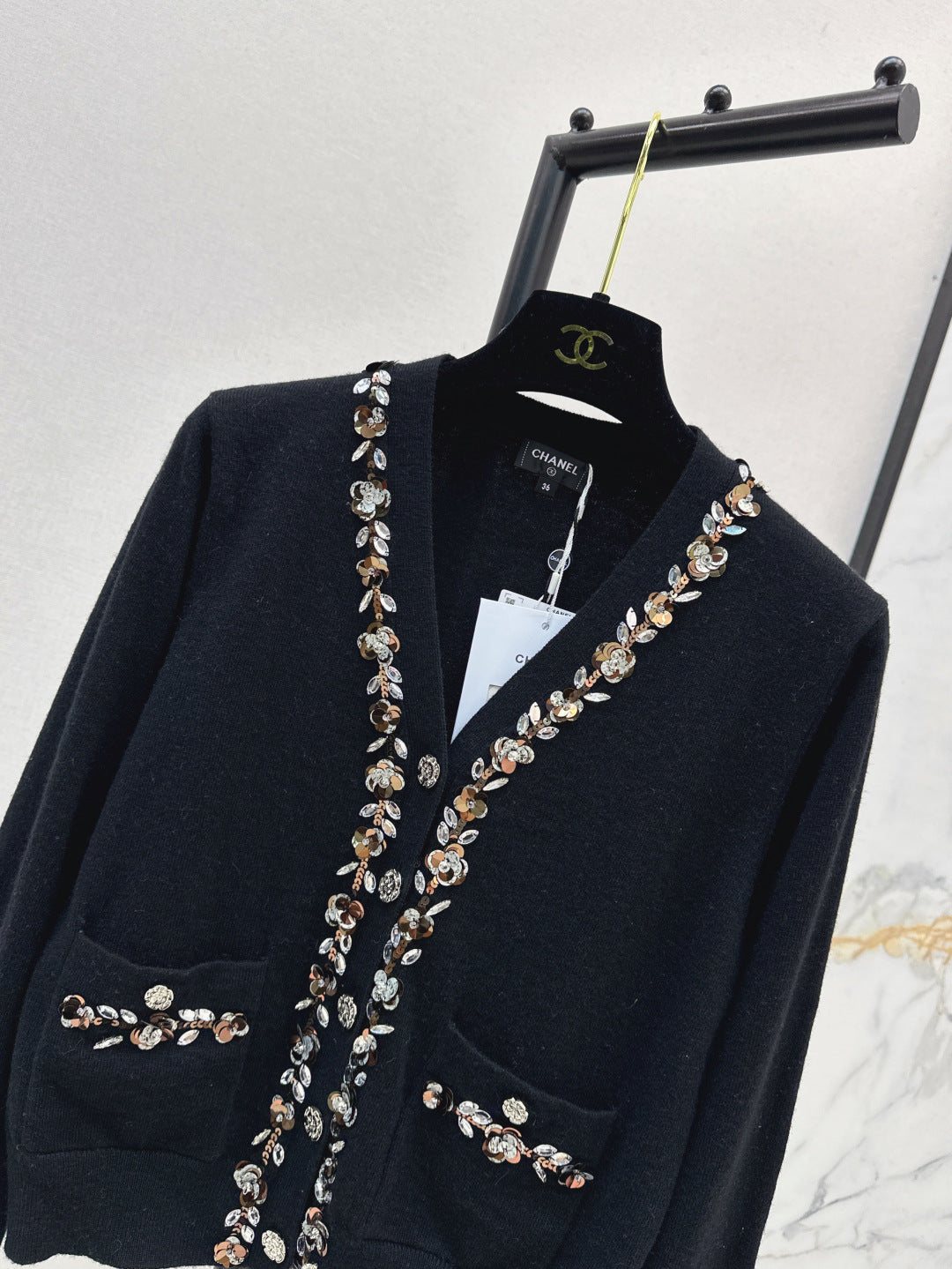 C*nel sequins embriodered cardigan