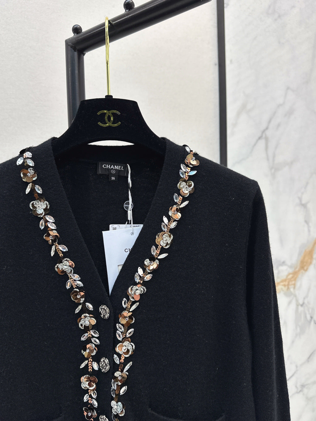 C*nel sequins embriodered cardigan