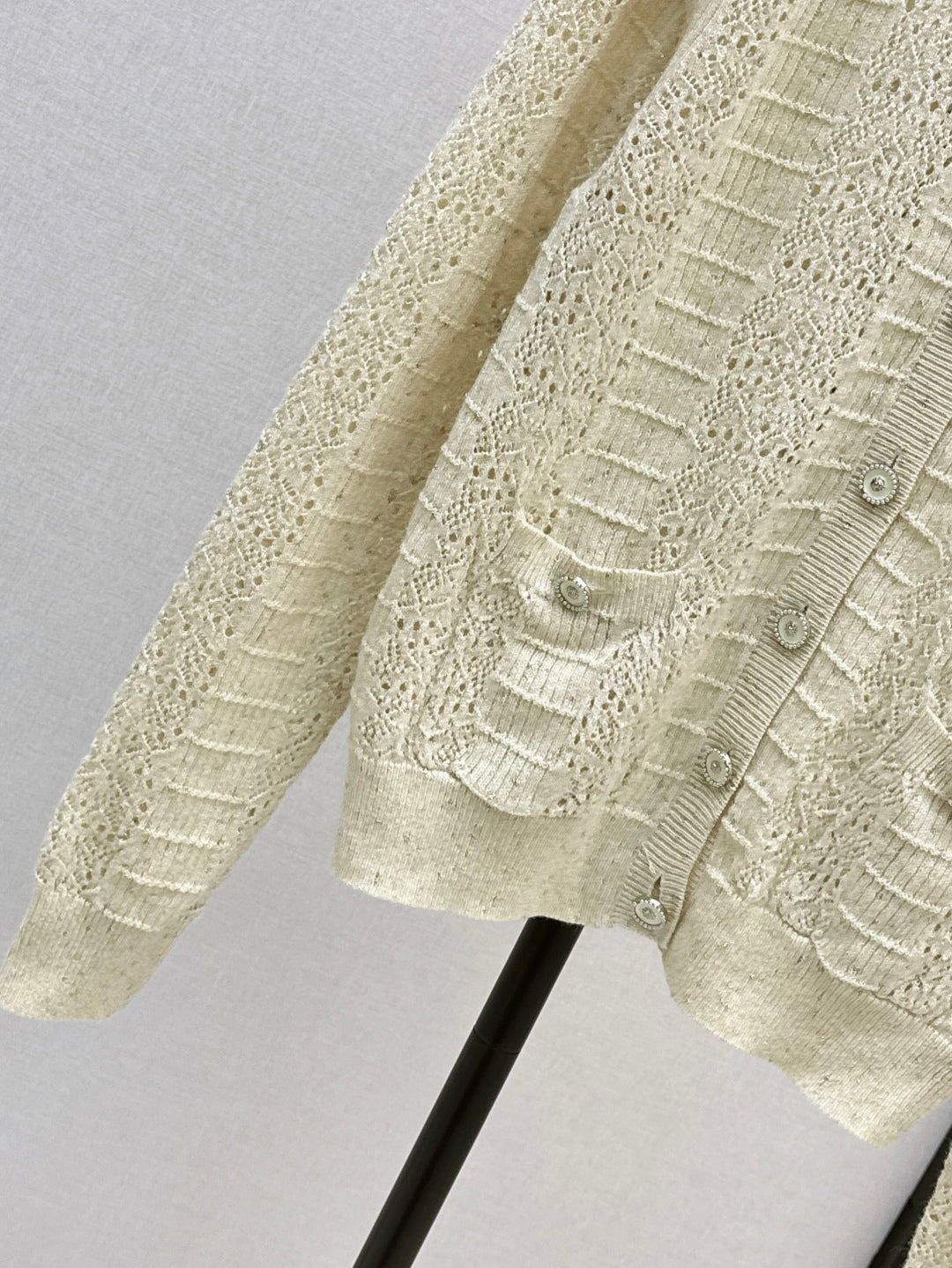 C*nel 25ss hollow macrame cardigan