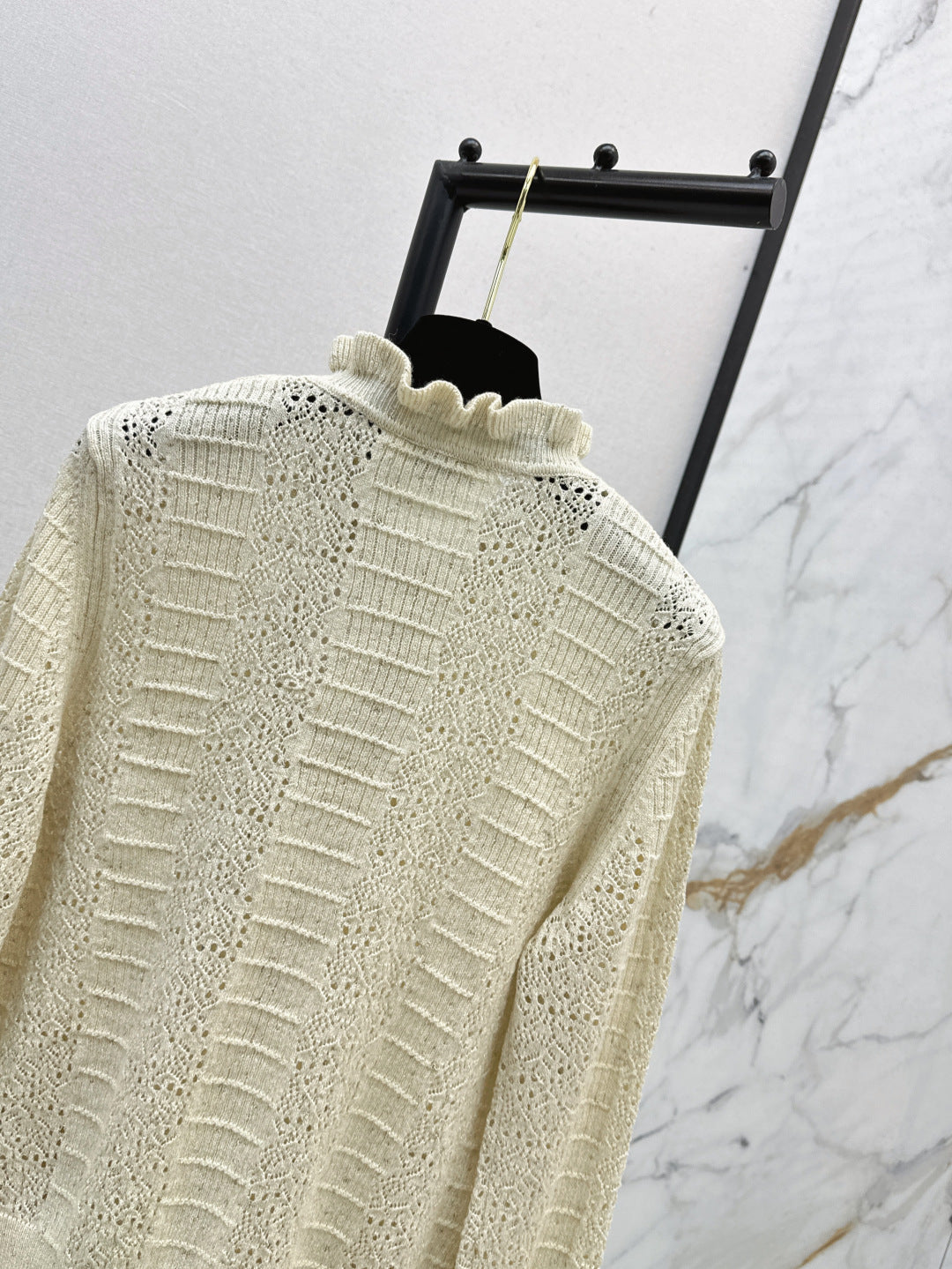 C*nel 25ss hollow macrame cardigan