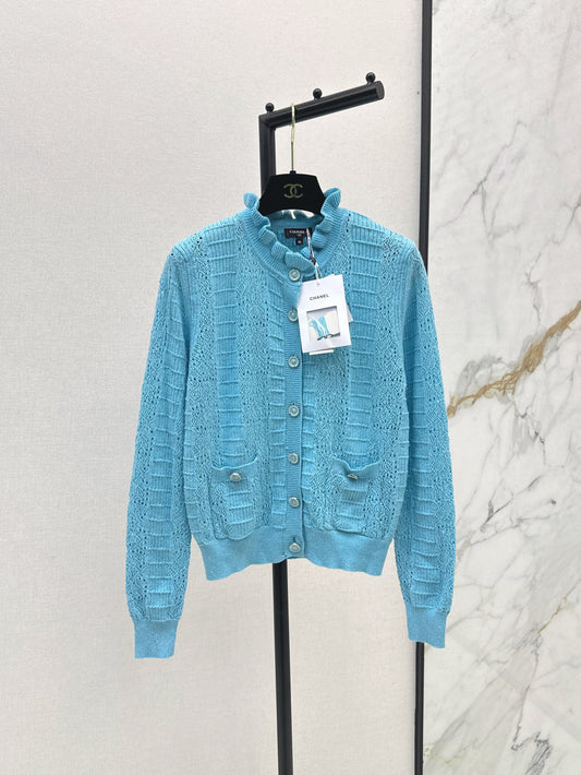 C*nel 25ss hollow macrame cardigan
