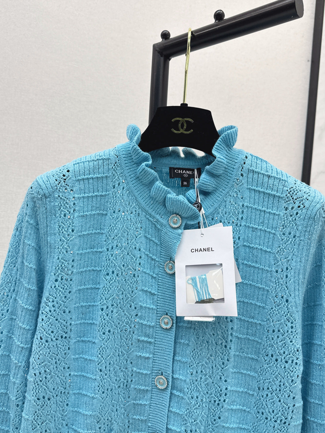 C*nel 25ss hollow macrame cardigan