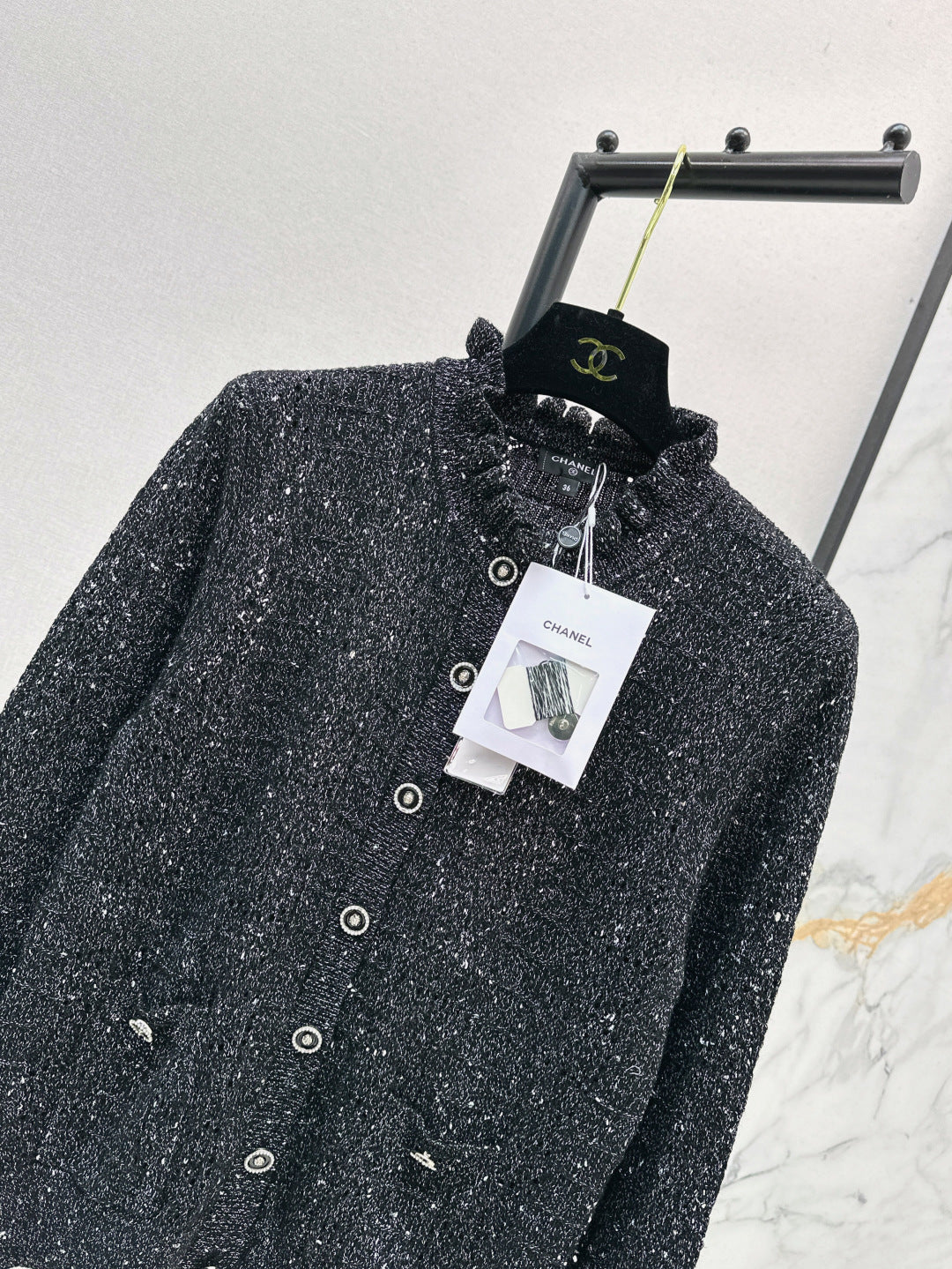 C*nel 25ss hollow macrame cardigan