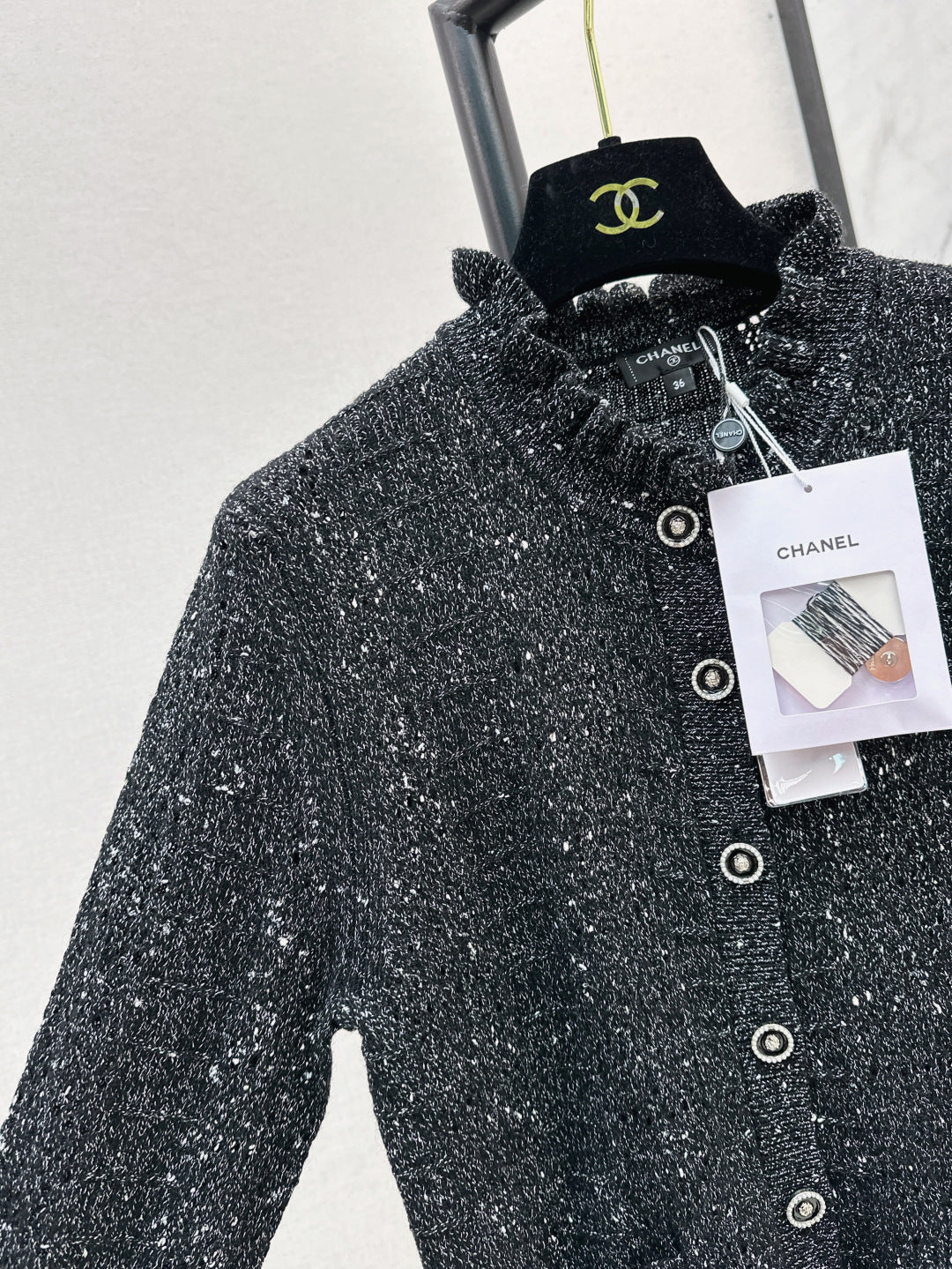 C*nel 25ss hollow macrame cardigan