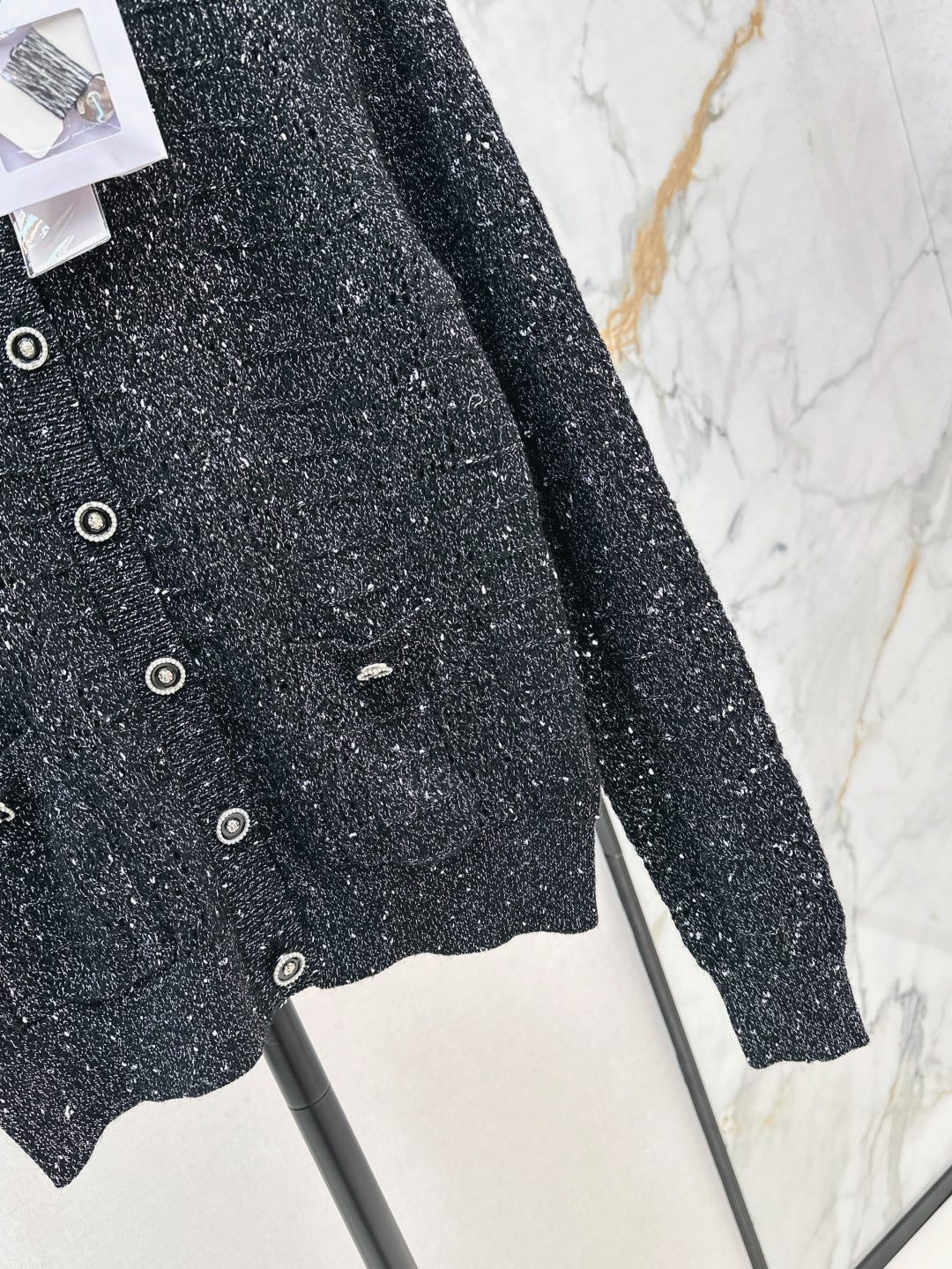 C*nel 25ss hollow macrame cardigan