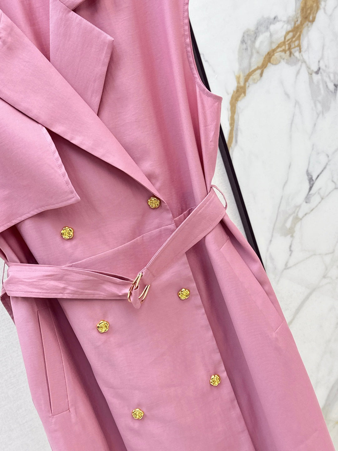 MaxM* 25ss sleeveless trench coat dress