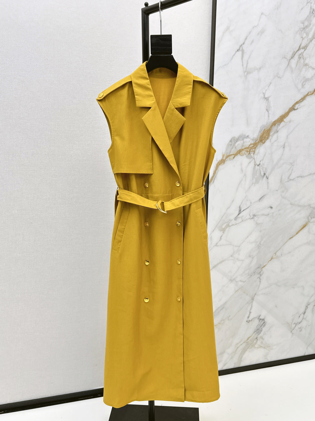 MaxM* 25ss sleeveless trench coat dress
