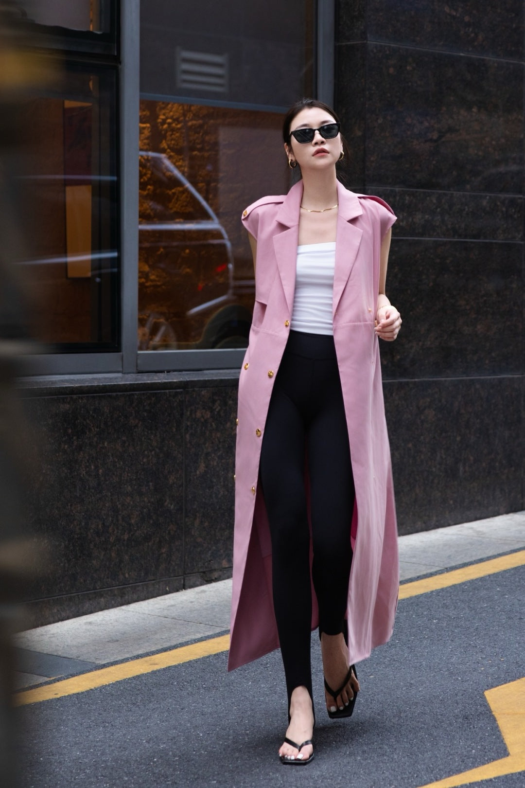 MaxM* 25ss sleeveless trench coat dress