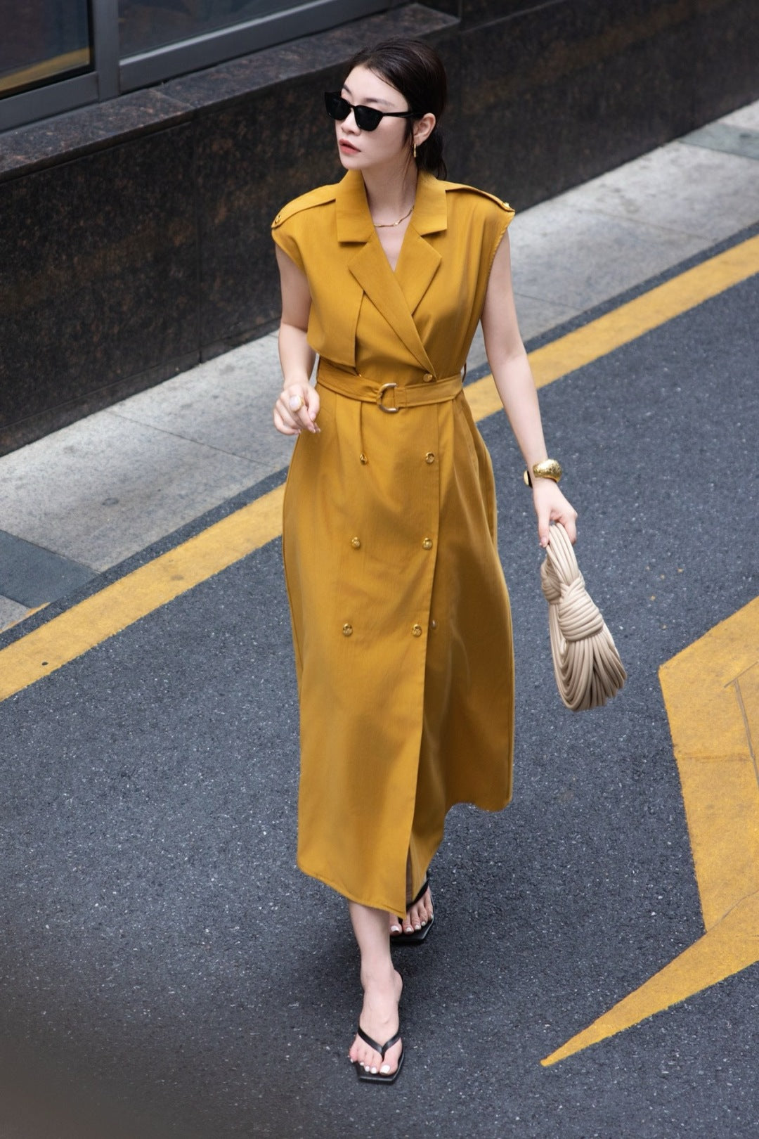 MaxM* 25ss sleeveless trench coat dress