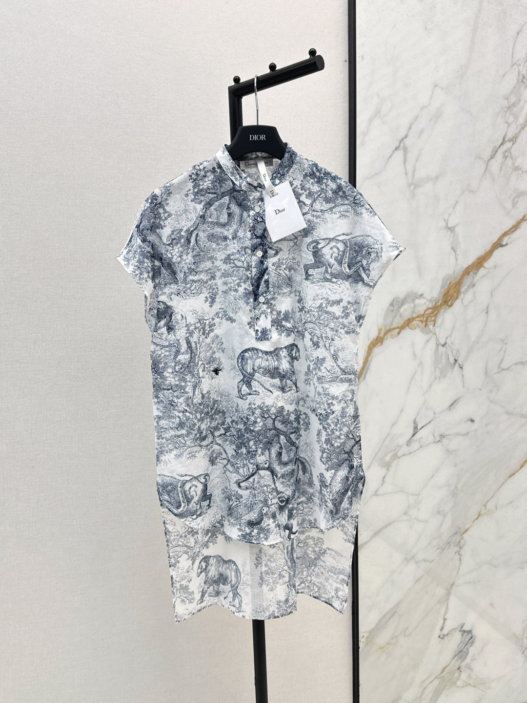 D*r 25ss long blouse with cap sleeve