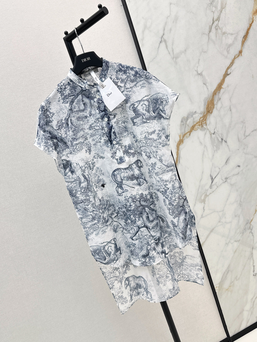 D*r 25ss long blouse with cap sleeve