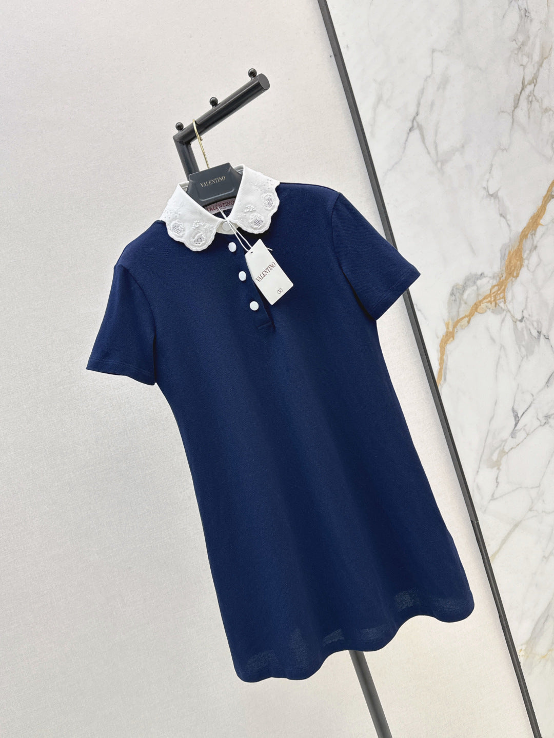 Valen* 25ss embroidered polo dress