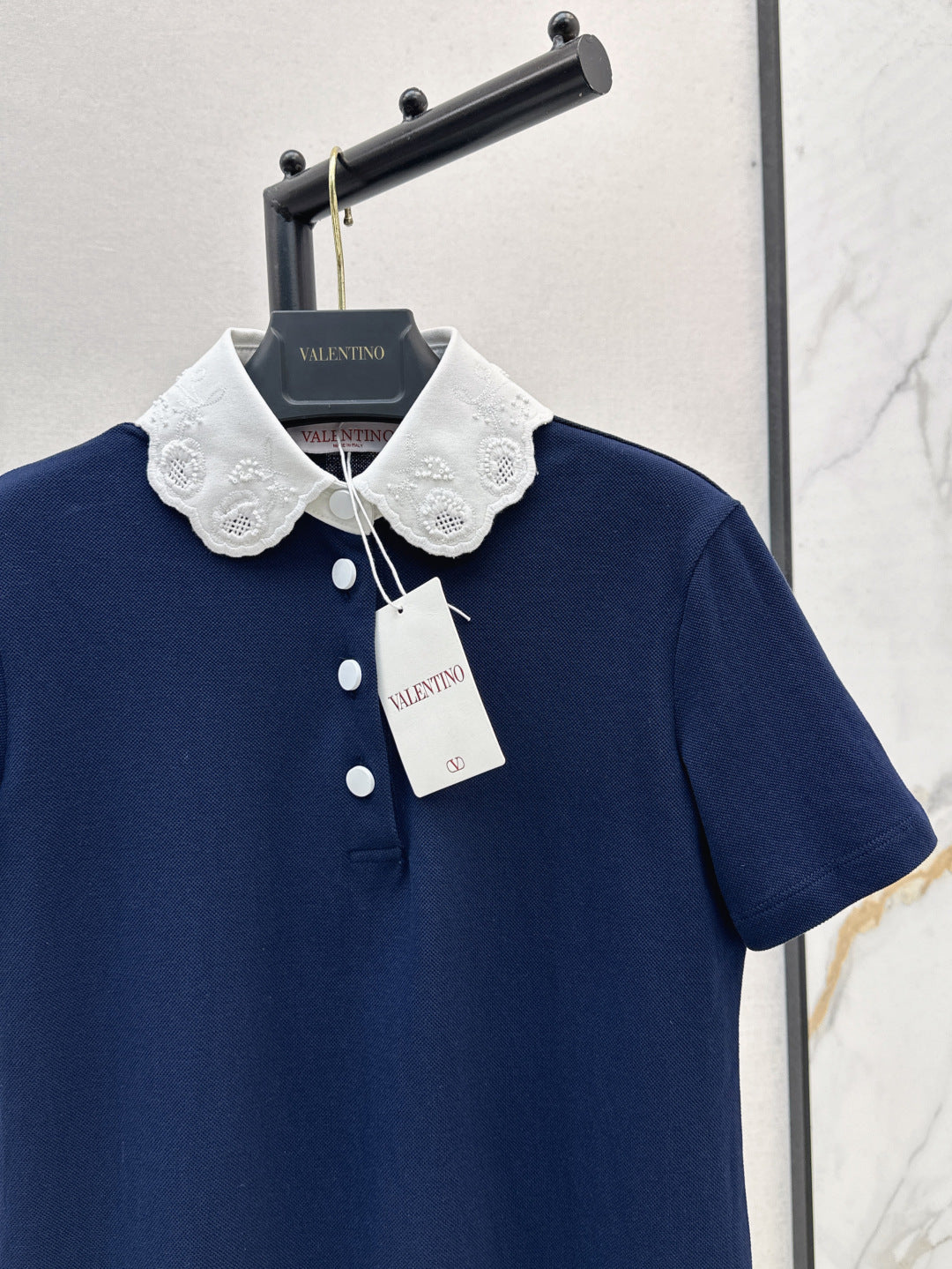 Valen* 25ss embroidered polo dress