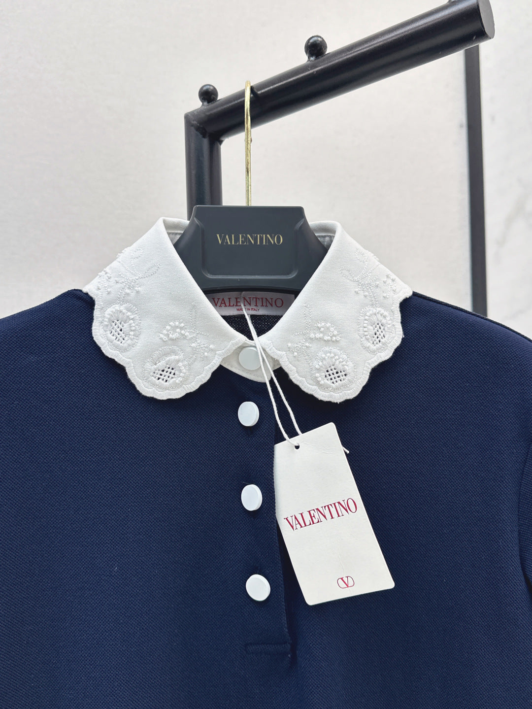 Valen* 25ss embroidered polo dress