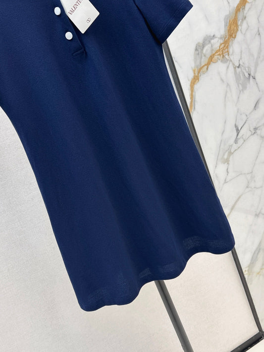 Valen* 25ss embroidered polo dress