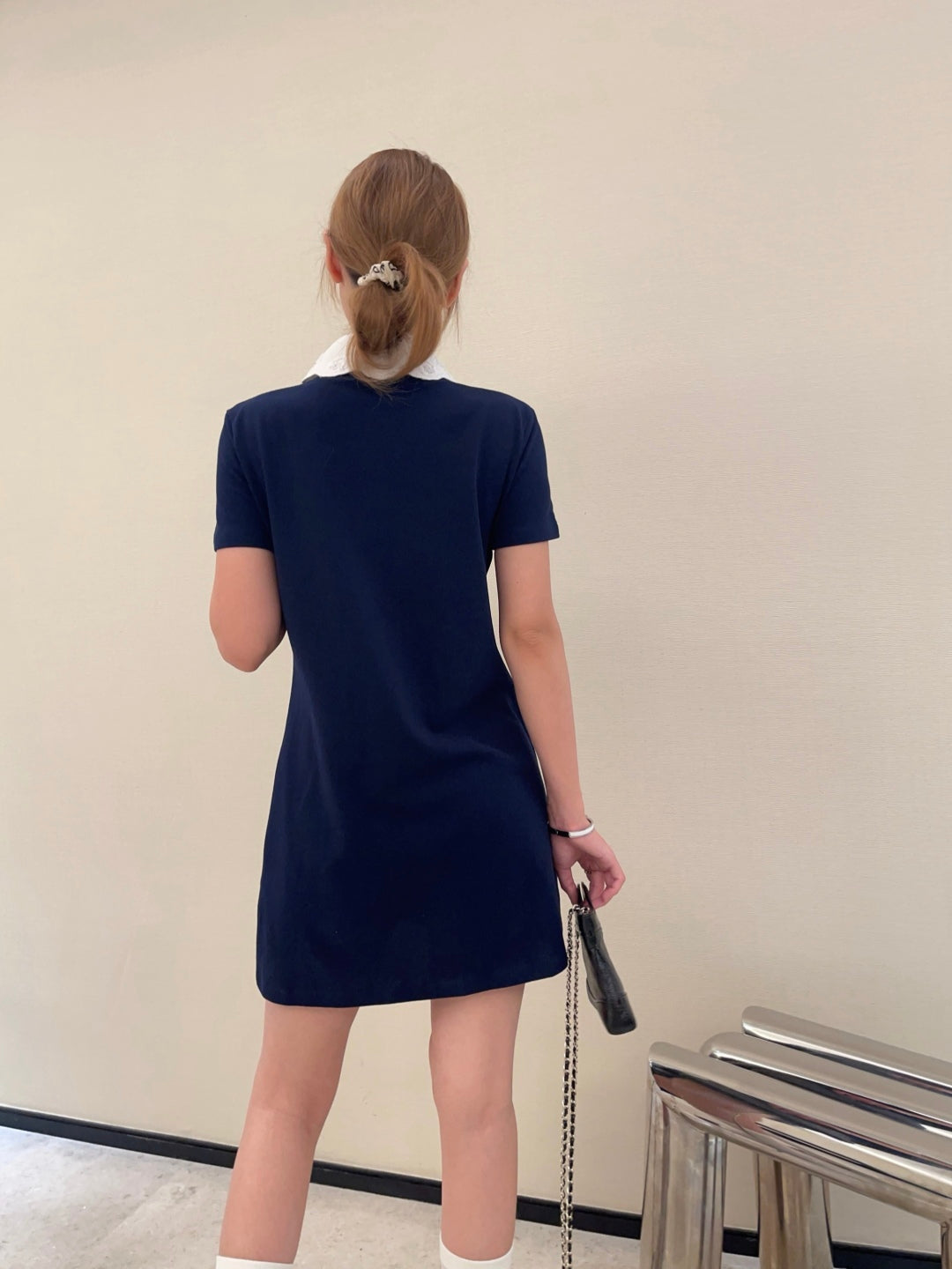 Valen* 25ss embroidered polo dress