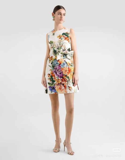 D*Gab 25ss floral printed minidress