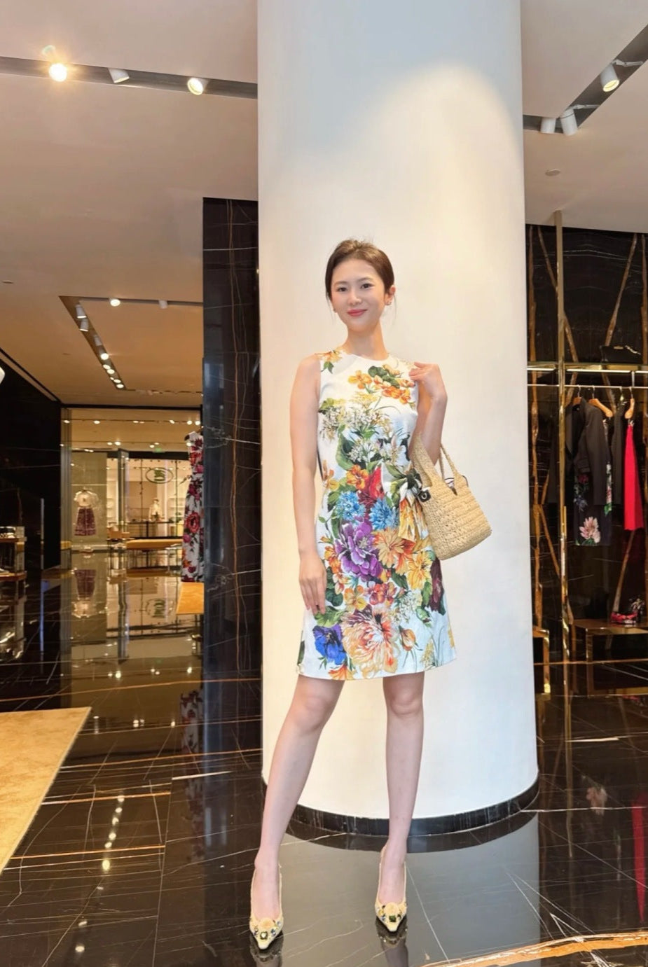 D*Gab 25ss floral printed minidress