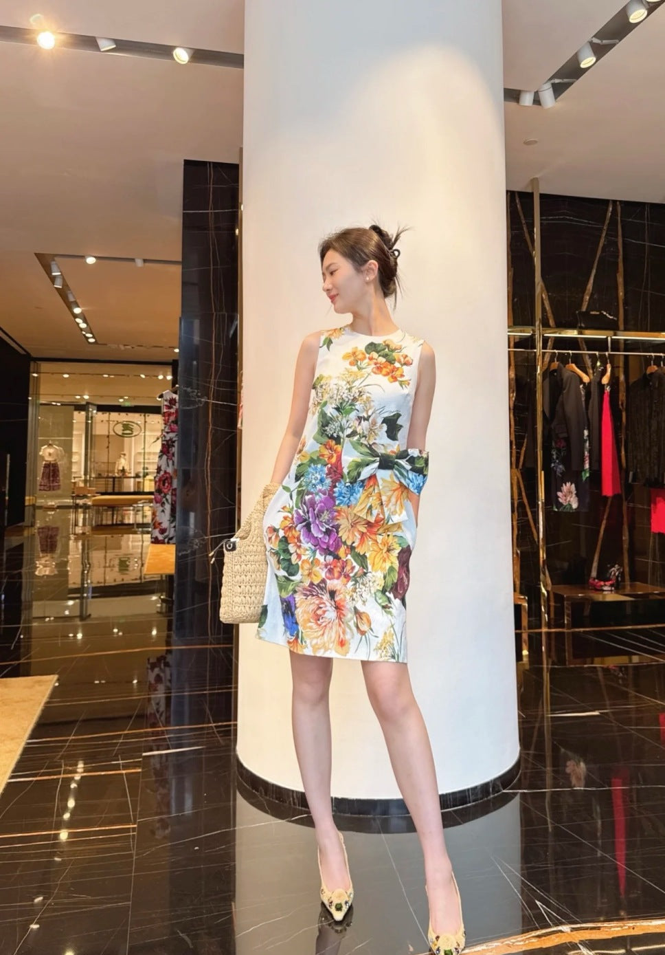 D*Gab 25ss floral printed minidress