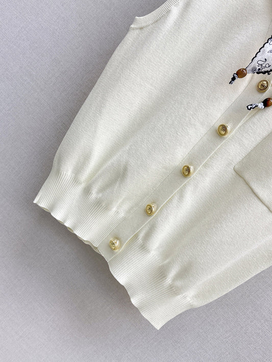 M*u 25ss knitted vest with scarf