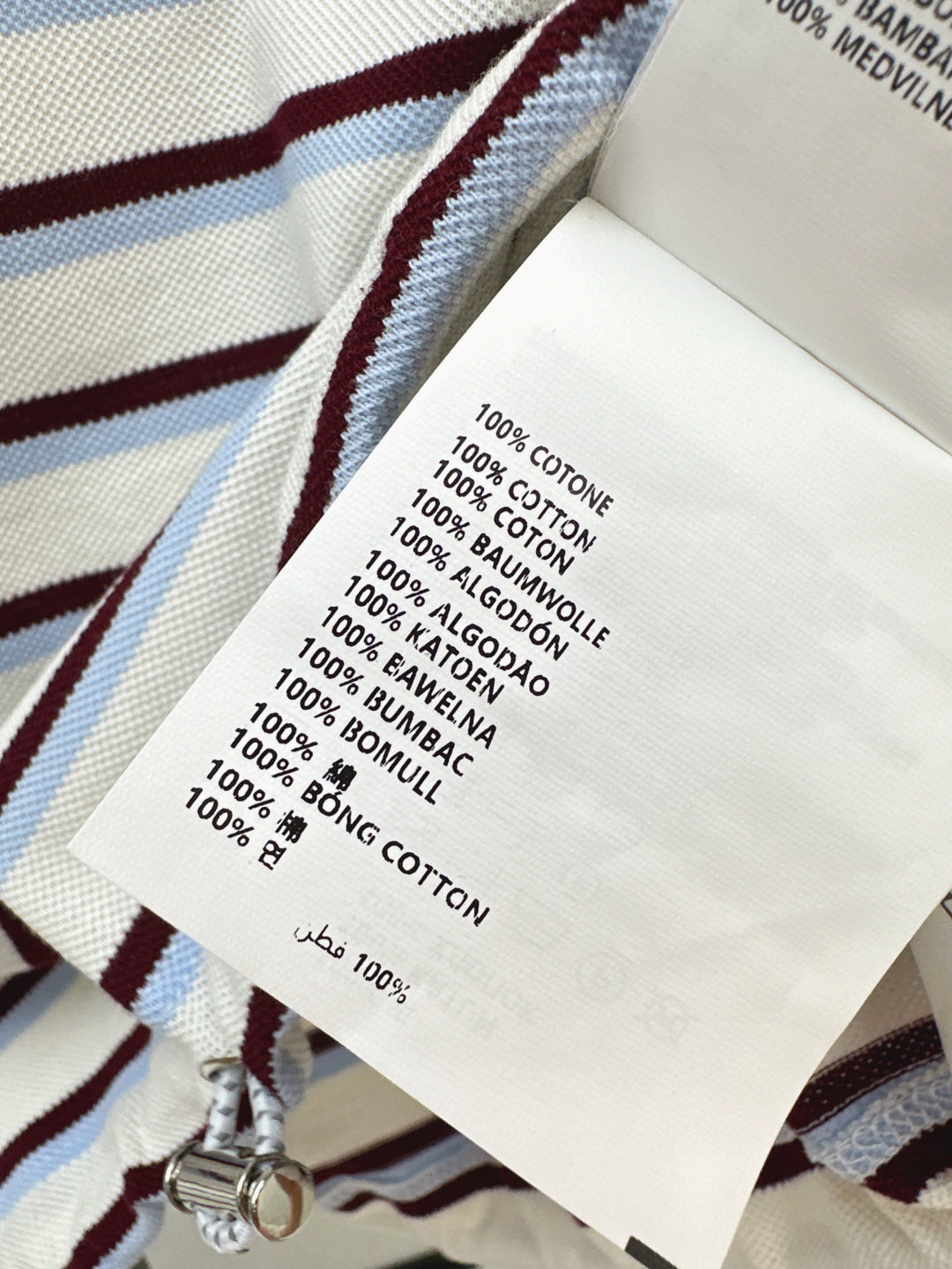 Pra* 25ss striped cotton jersey polo shirt