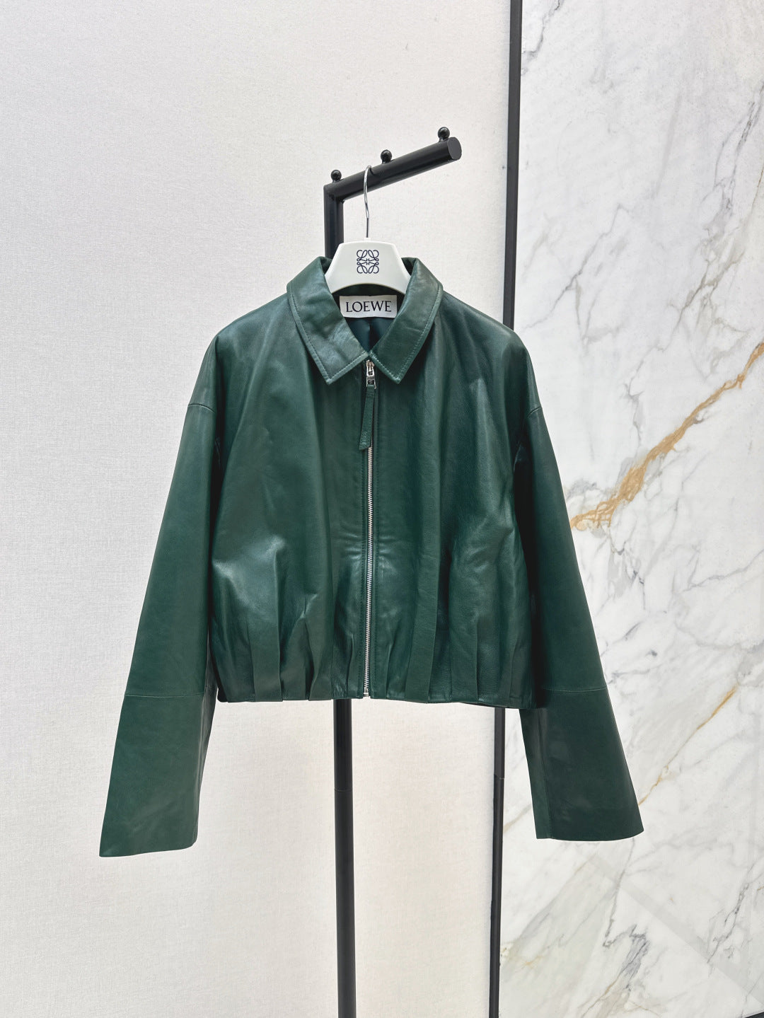 Loe* 25ss draped jacket in nappa lambskin