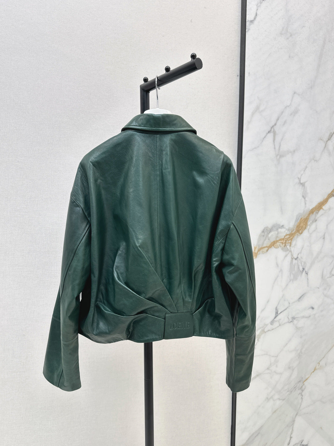 Loe* 25ss draped jacket in nappa lambskin