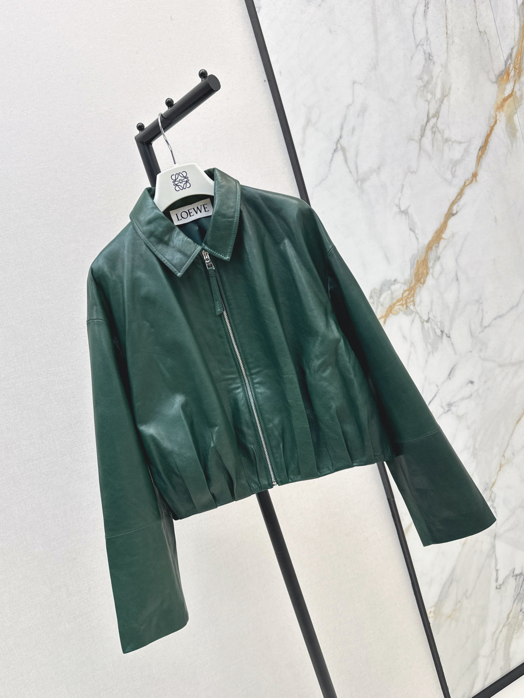 Loe* 25ss draped jacket in nappa lambskin