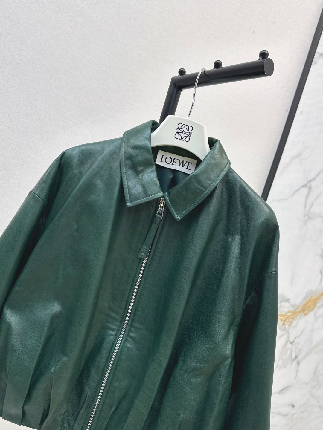 Loe* 25ss draped jacket in nappa lambskin