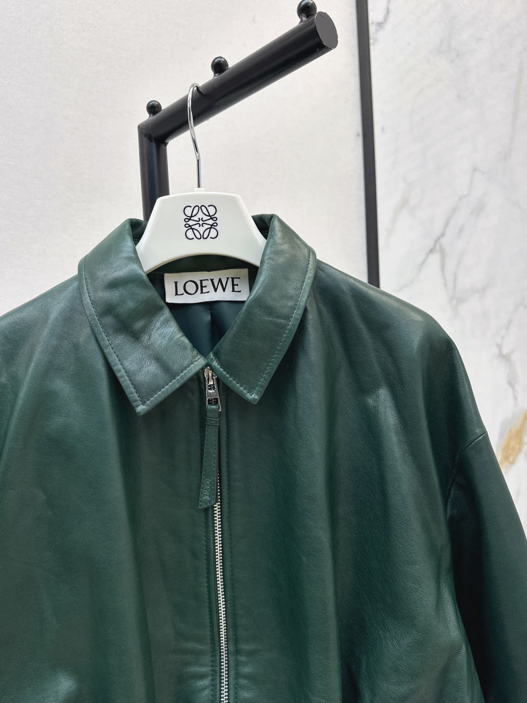 Loe* 25ss draped jacket in nappa lambskin