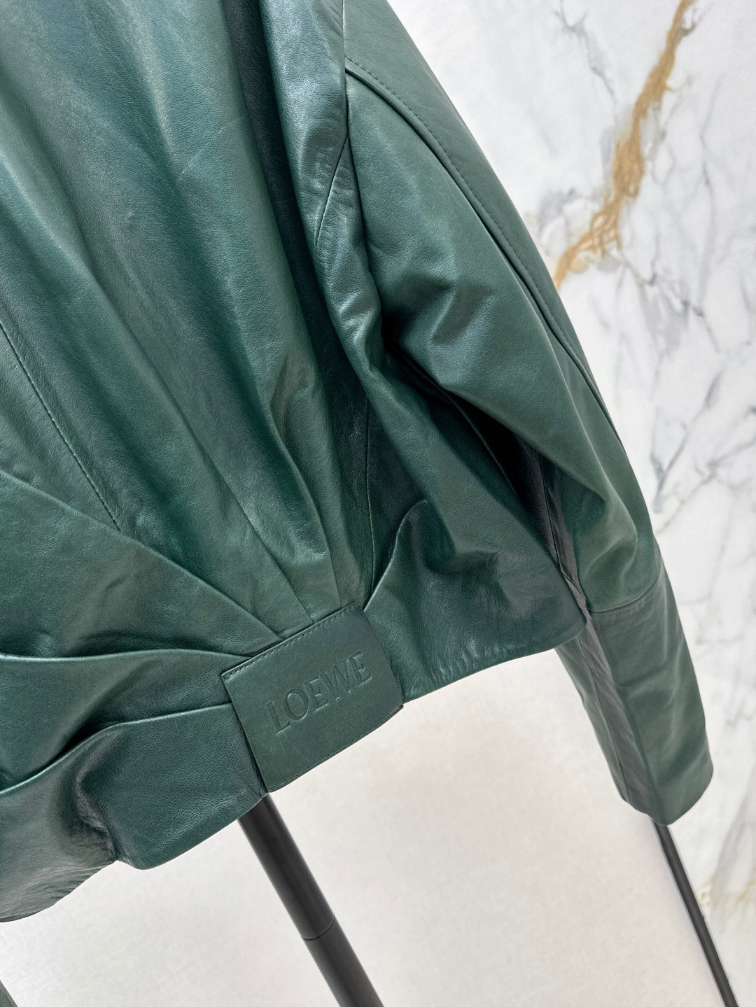 Loe* 25ss draped jacket in nappa lambskin