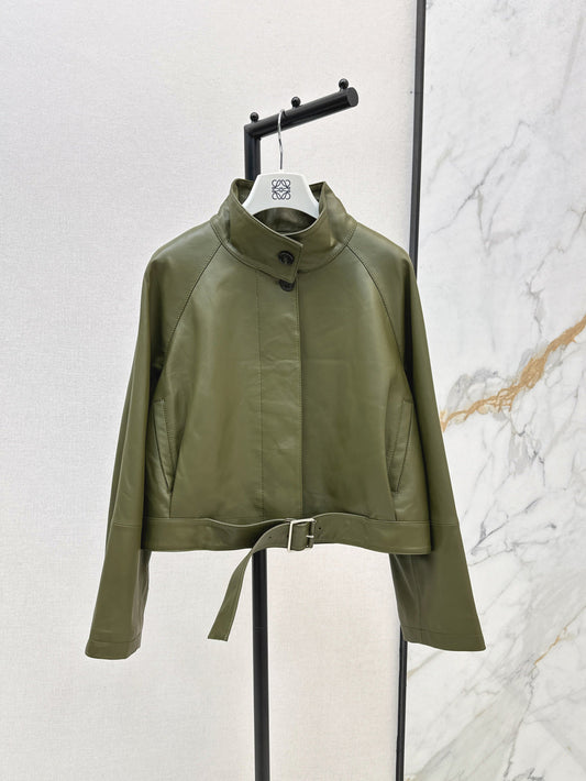 Loe* 25ss high collar trench in nappa lambskin