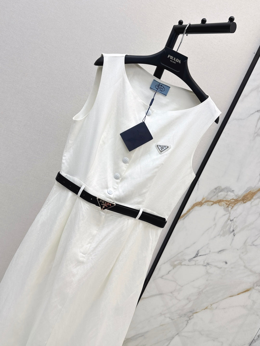 Pra* 25ss cotton belted dress