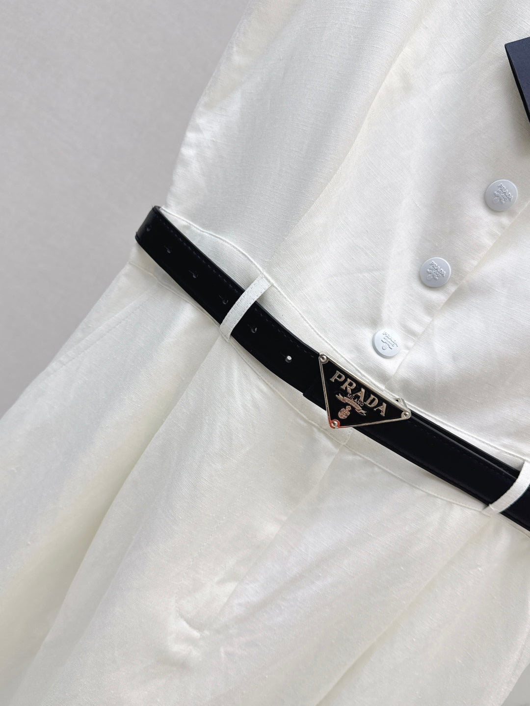 Pra* 25ss cotton belted dress