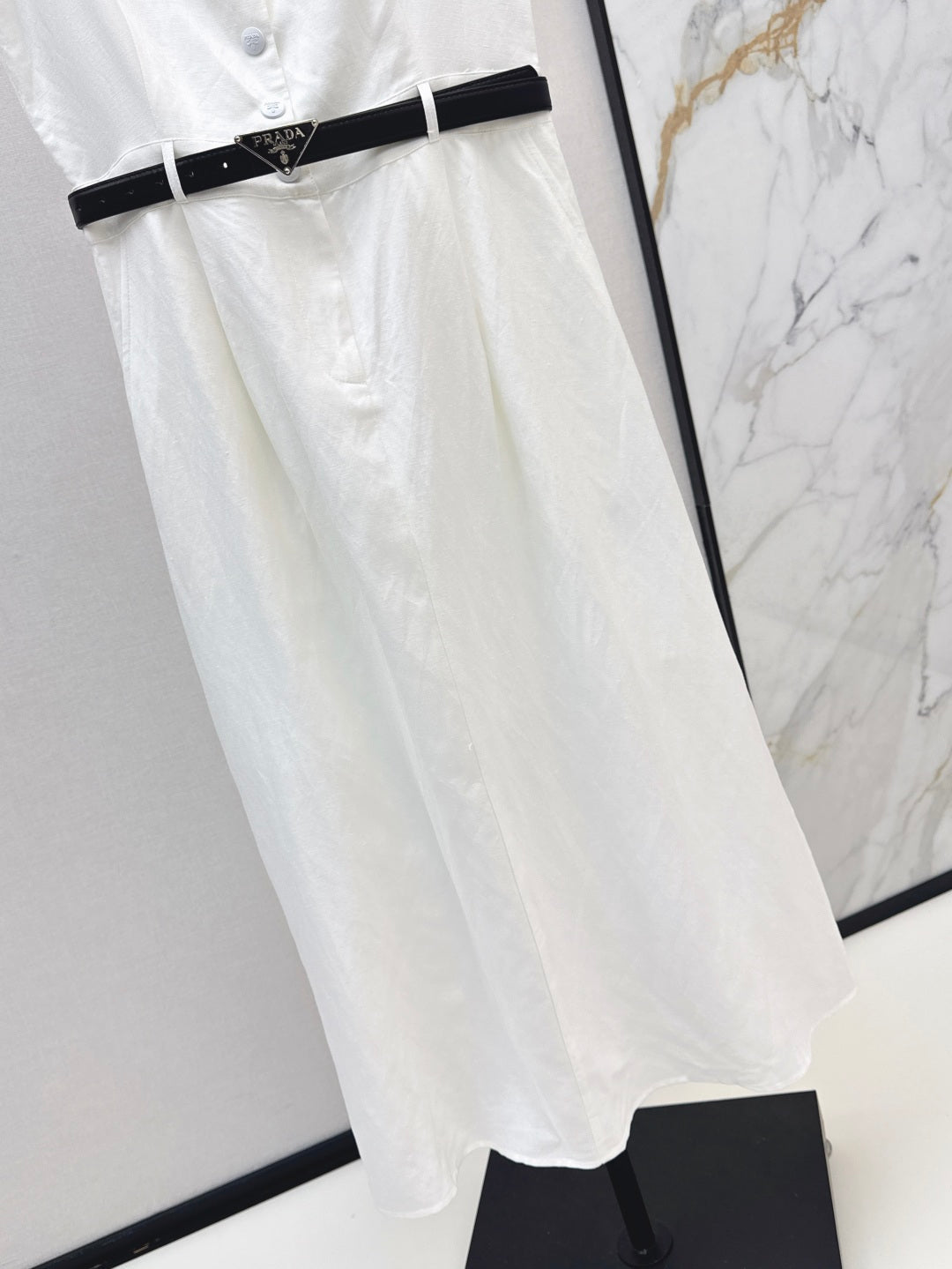 Pra* 25ss cotton belted dress