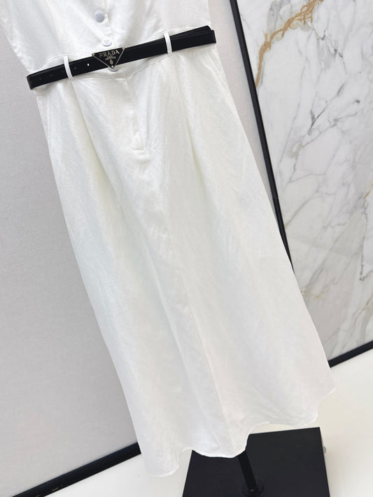 Pra* 25ss cotton belted dress