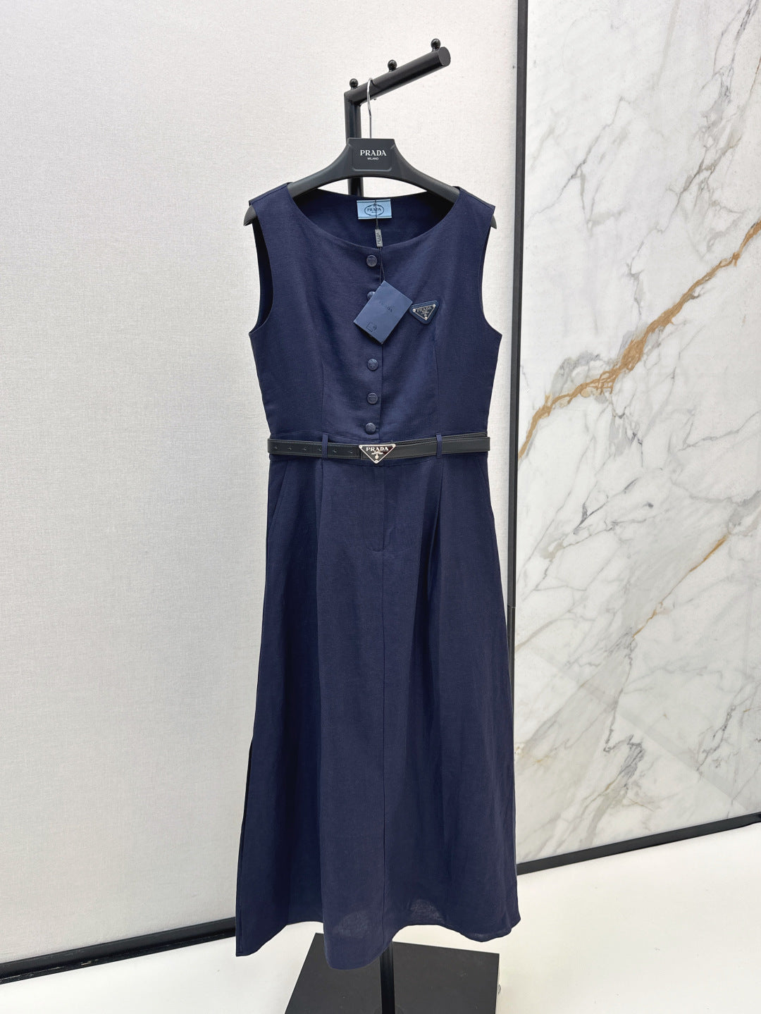 Pra* 25ss cotton belted dress