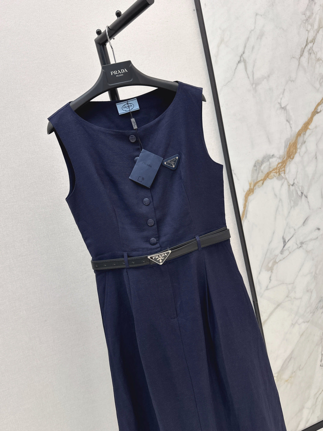 Pra* 25ss cotton belted dress